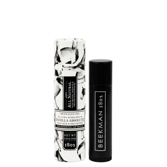 BEEKMAN 1802 GOAT MILK LIP BALM 2x VANILLA ABSOLUTE, 1x HONEY & ORANGE BLOSSOM - Picture 1 of 3